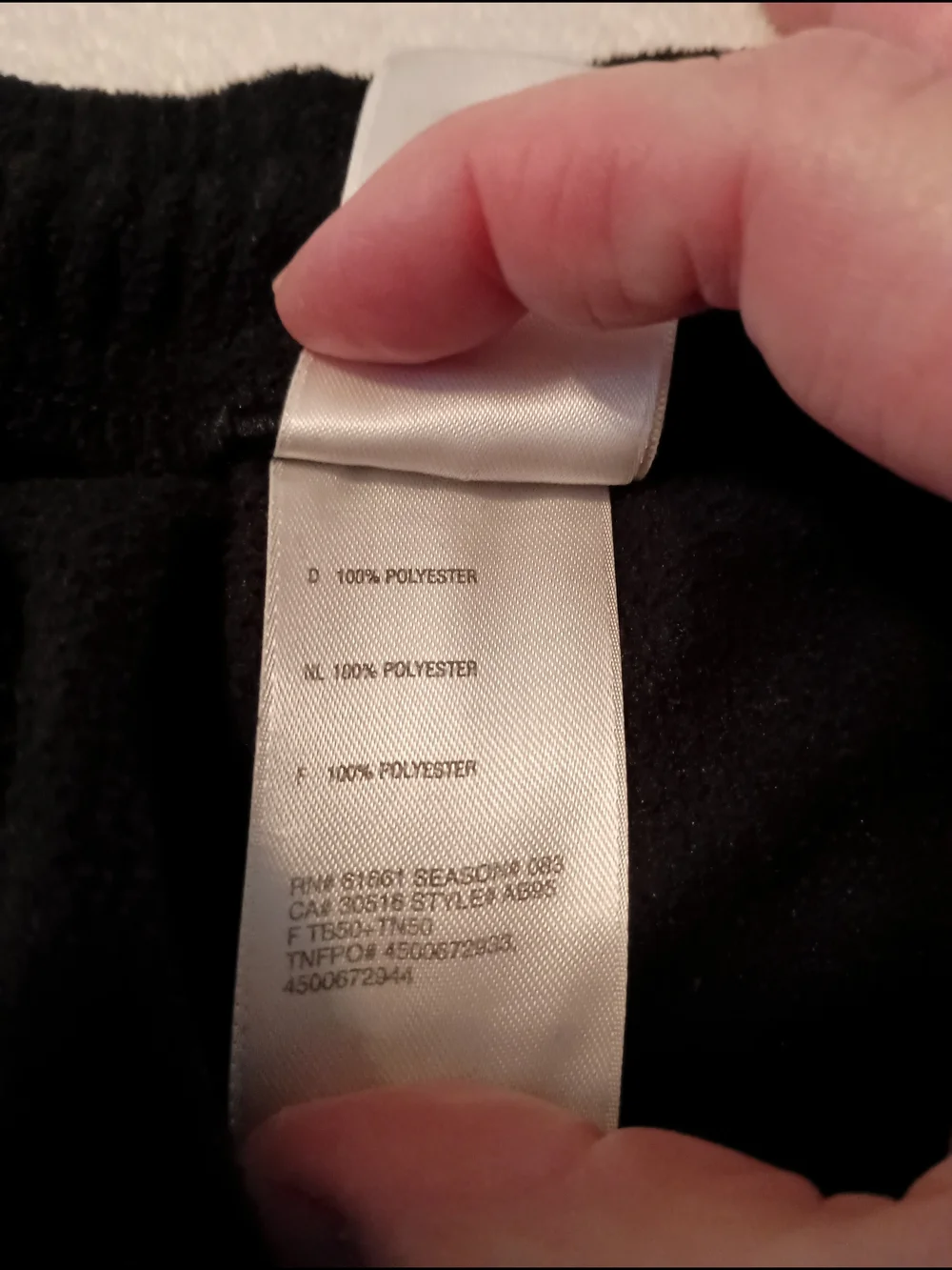 The North Face Men's Fleece Pants Size XXL In Black